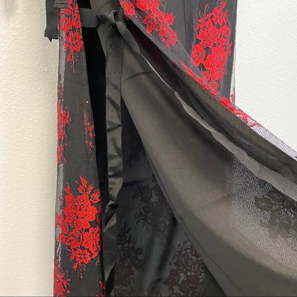 New H:ours One Shoulder Leonardo Lace Dress in Spanish Red Size Small - Picture 6 of 11